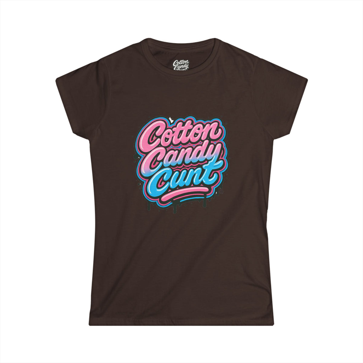 Cotton Candy Cunt Women's Fitted Tee — Design 6