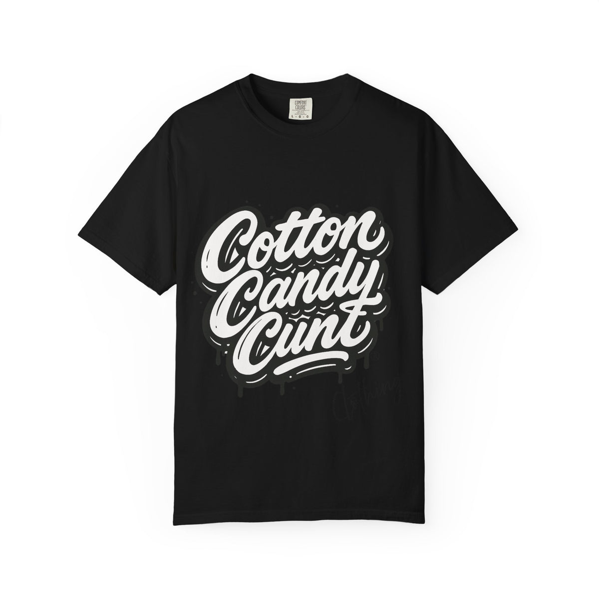 Cotton Candy Cunt Vintage-White Monochrome Tee - Ivory
