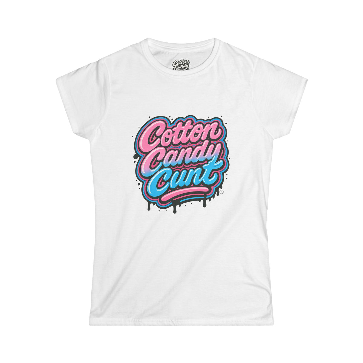 Cotton Candy Cunt Women's Fitted Tee — Design 6