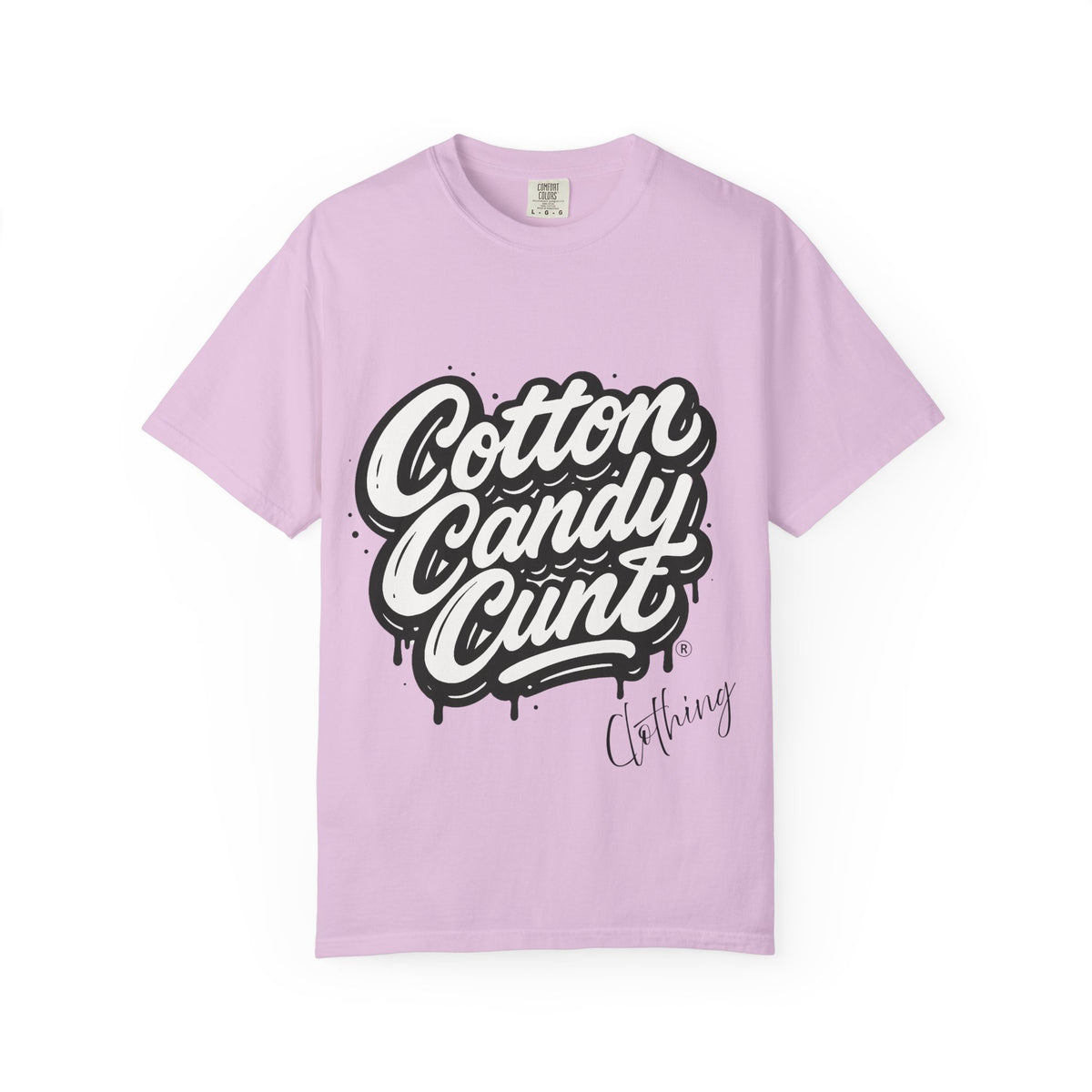 Cotton Candy Cunt Vintage-White Monochrome Tee - Ivory