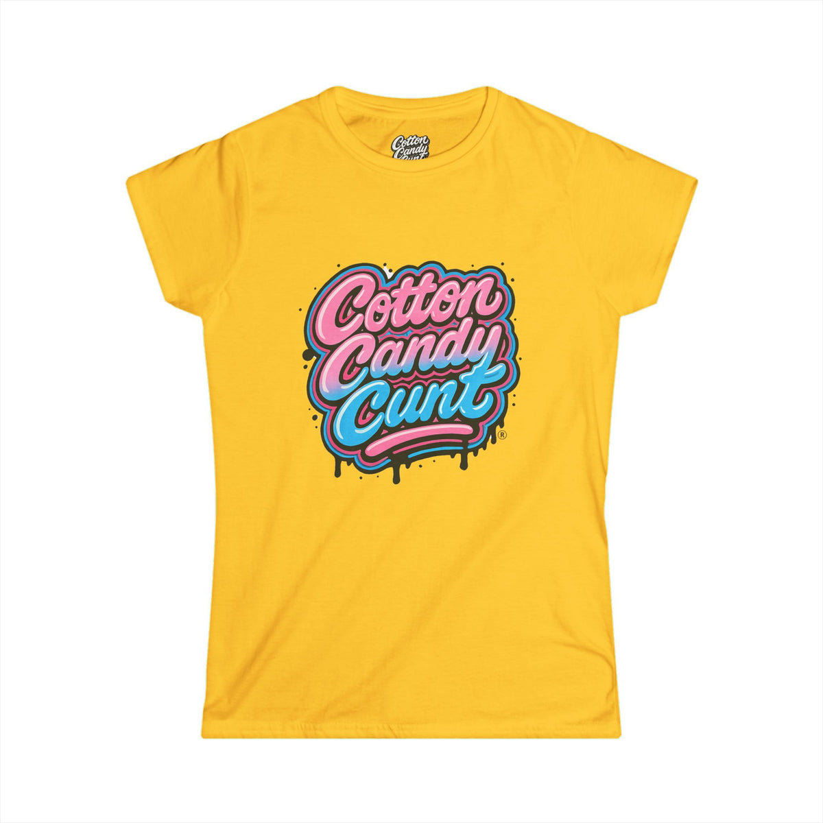 Cotton Candy Cunt Women's Fitted Tee — Design 6