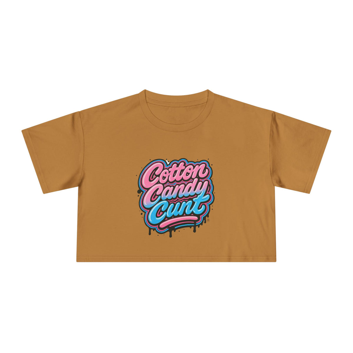 Cotton Candy Cunt Women's Crop Tee — Design 6