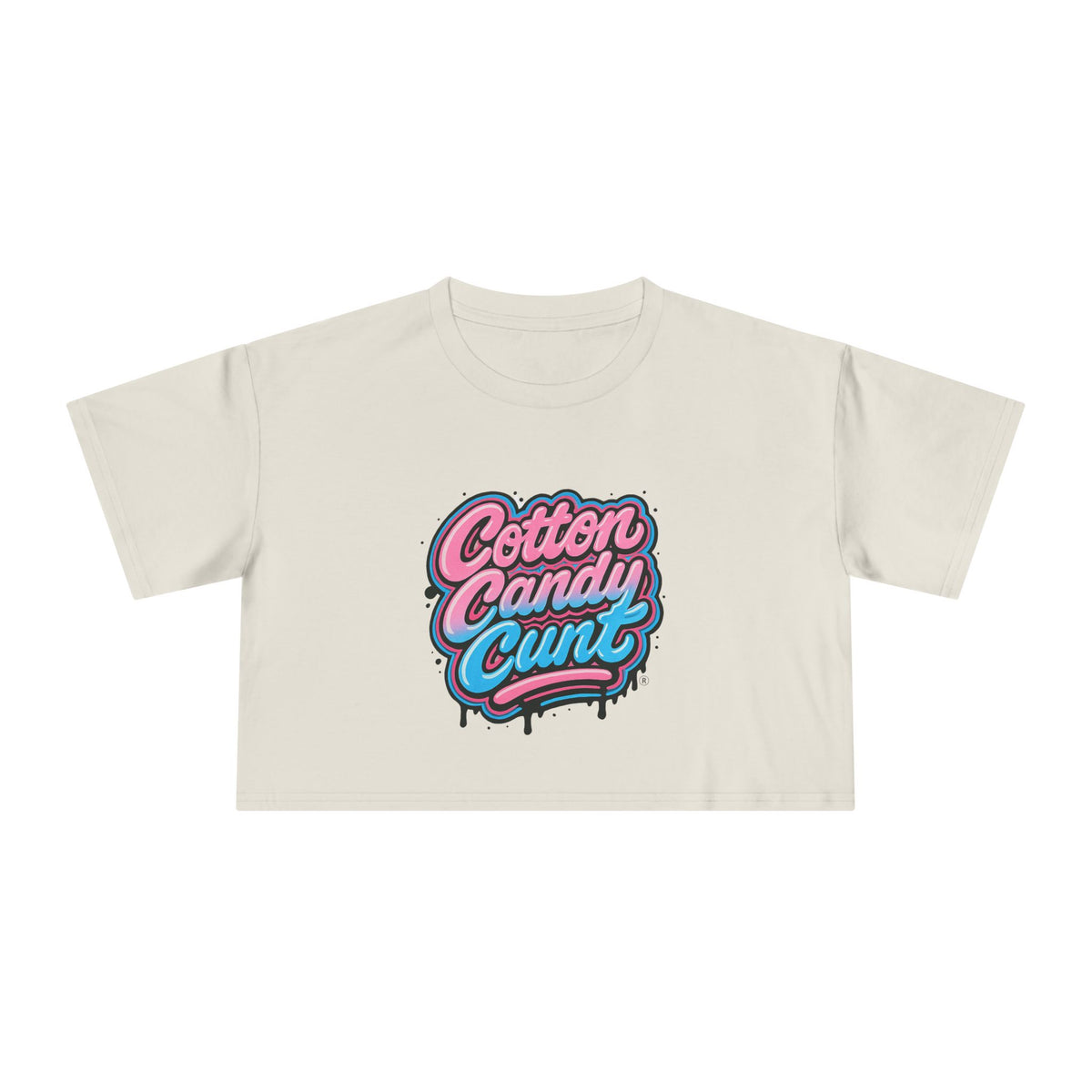 Cotton Candy Cunt Women's Crop Tee — Design 6