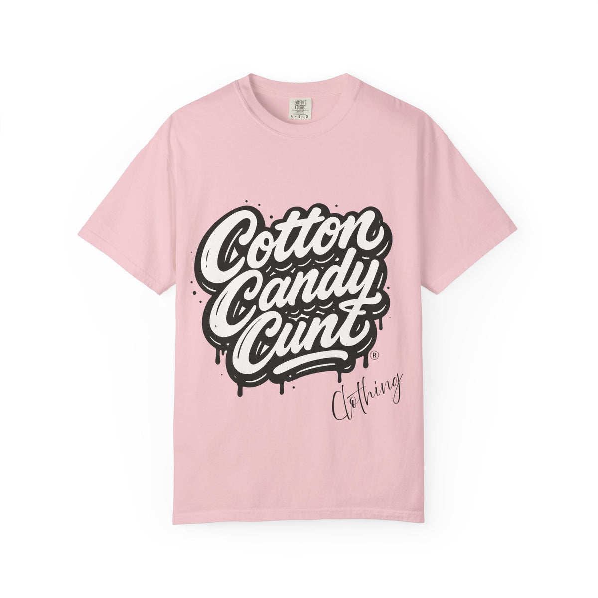 Cotton Candy Cunt Vintage-White Monochrome Tee - Ivory