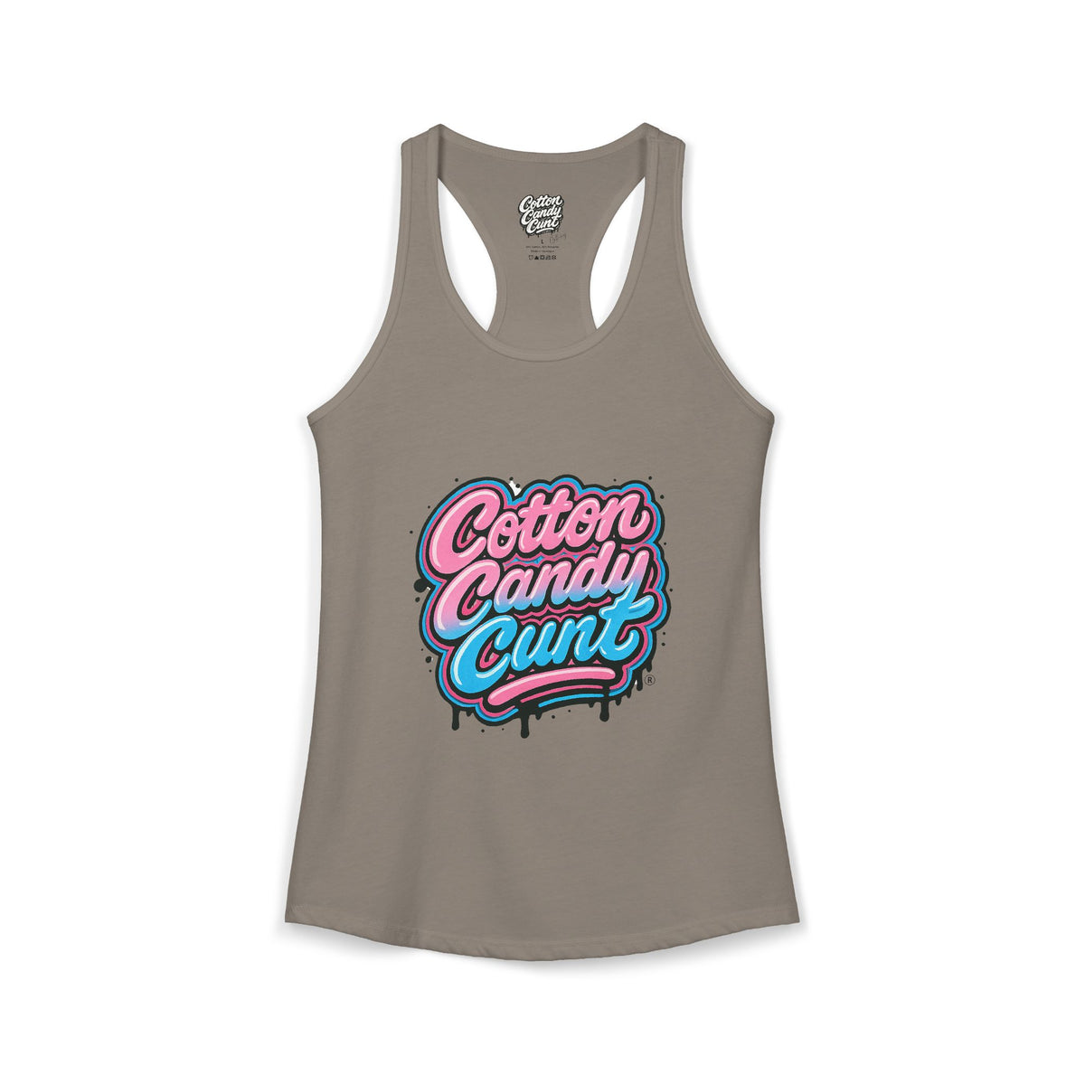 Cotton Candy Cunt Women's Racerback Tank — Design 6