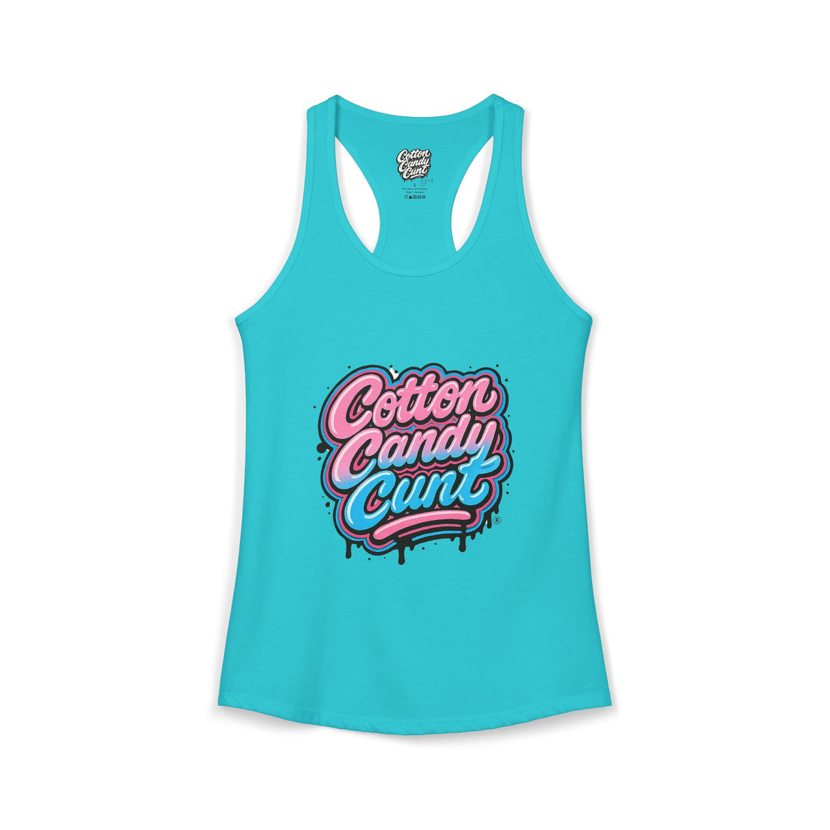 Cotton Candy Cunt Women's Racerback Tank — Design 6