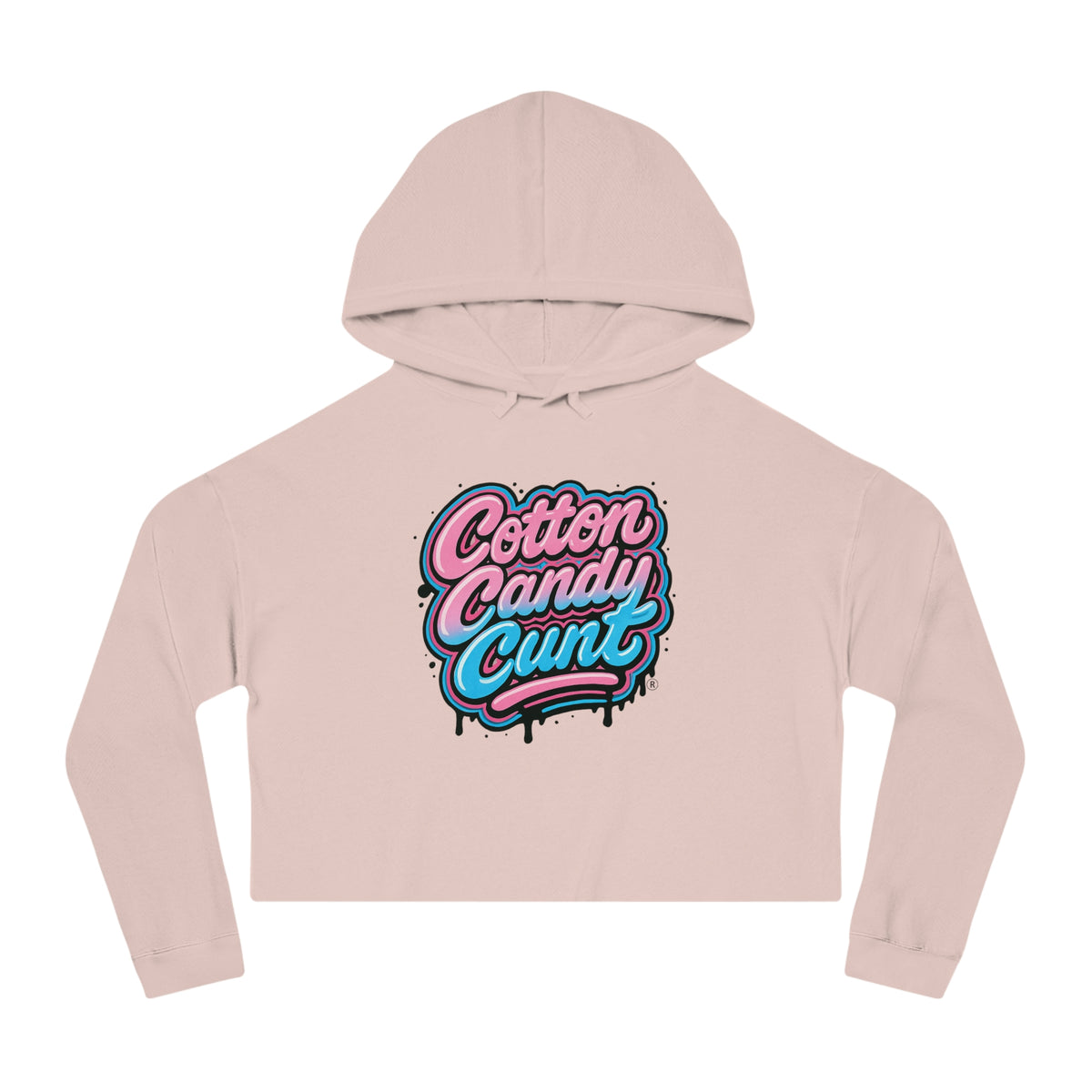 Cotton Candy Cunt Women's Cotton Candy Sky Cropped Hoodie — Design 6