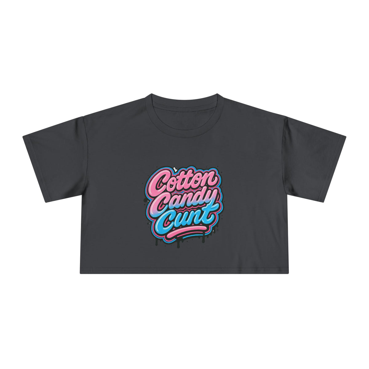 Cotton Candy Cunt Women's Crop Tee — Design 6