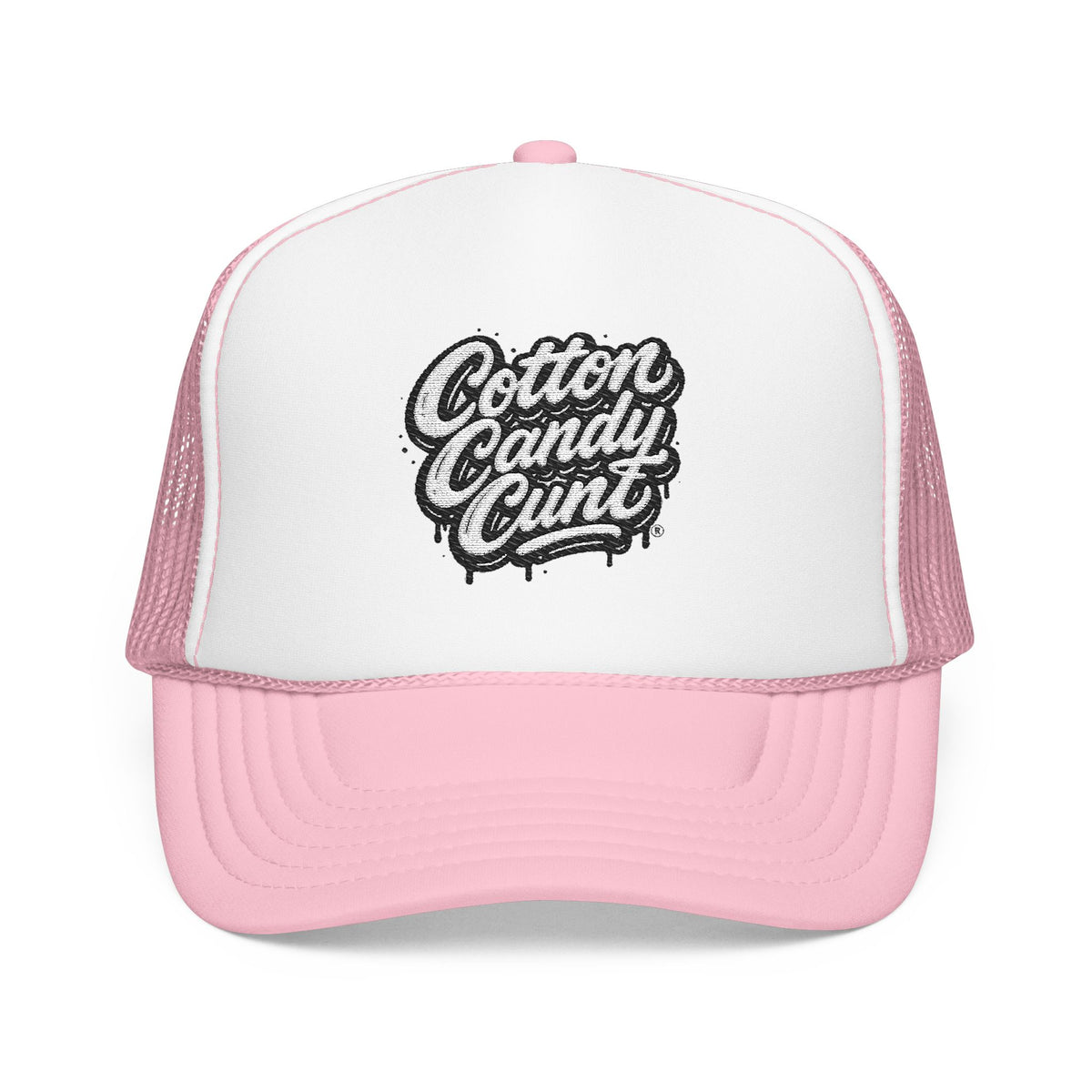 Cotton Candy Cunt Light Pink Trucker Hat — Design 6