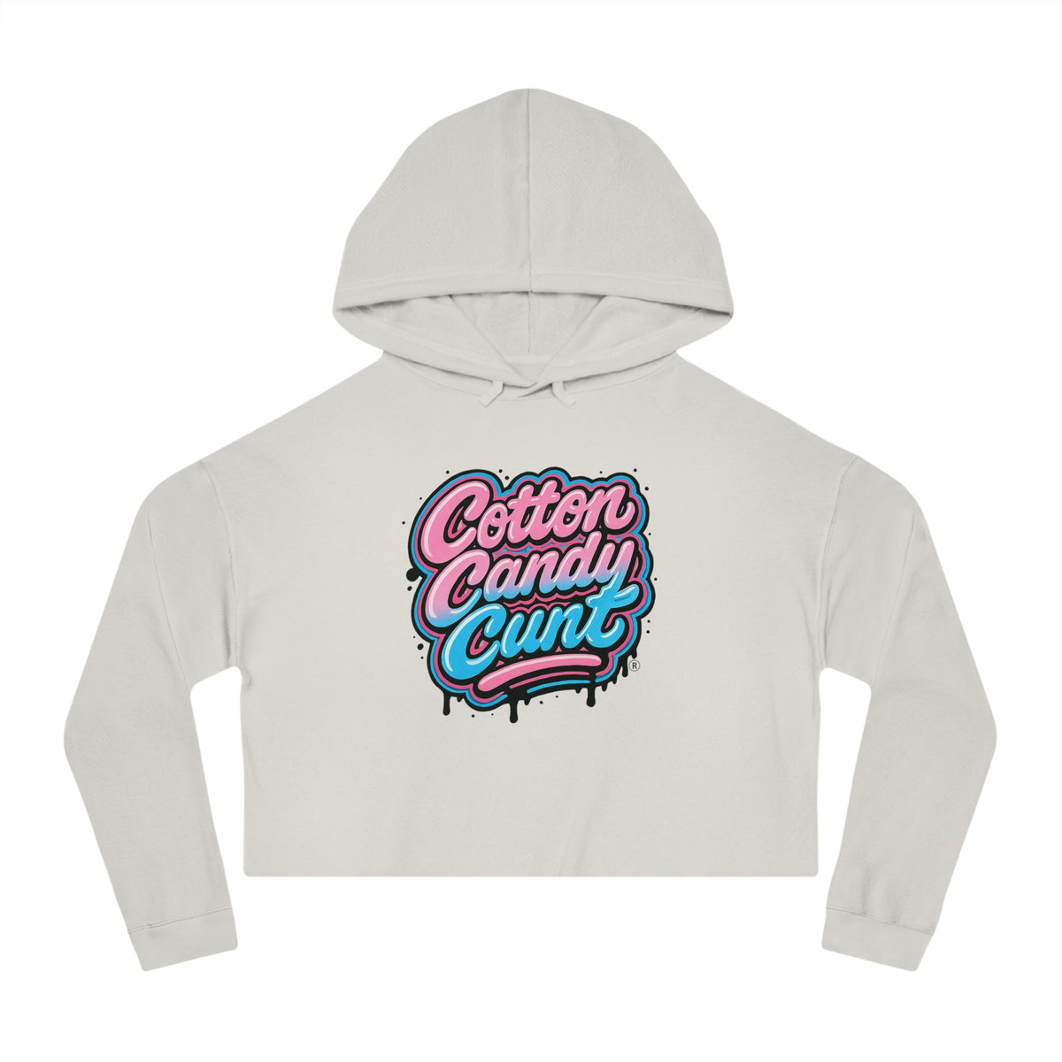 Cotton Candy Cunt Women's Cotton Candy Sky Cropped Hoodie — Design 6