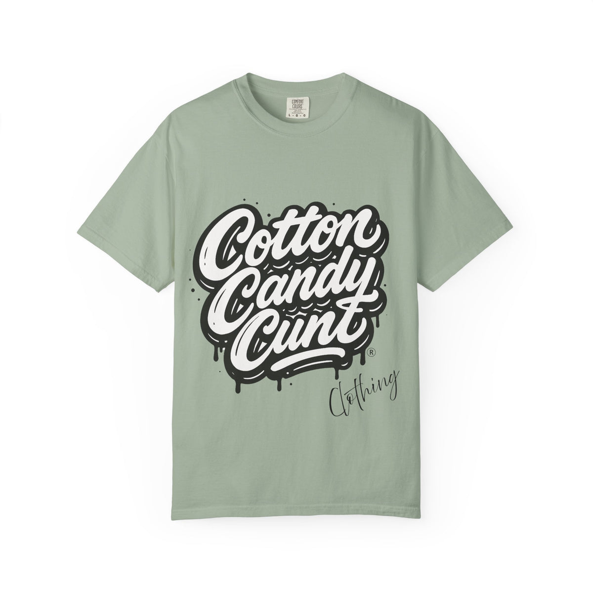 Cotton Candy Cunt Vintage-White Monochrome Tee - Ivory