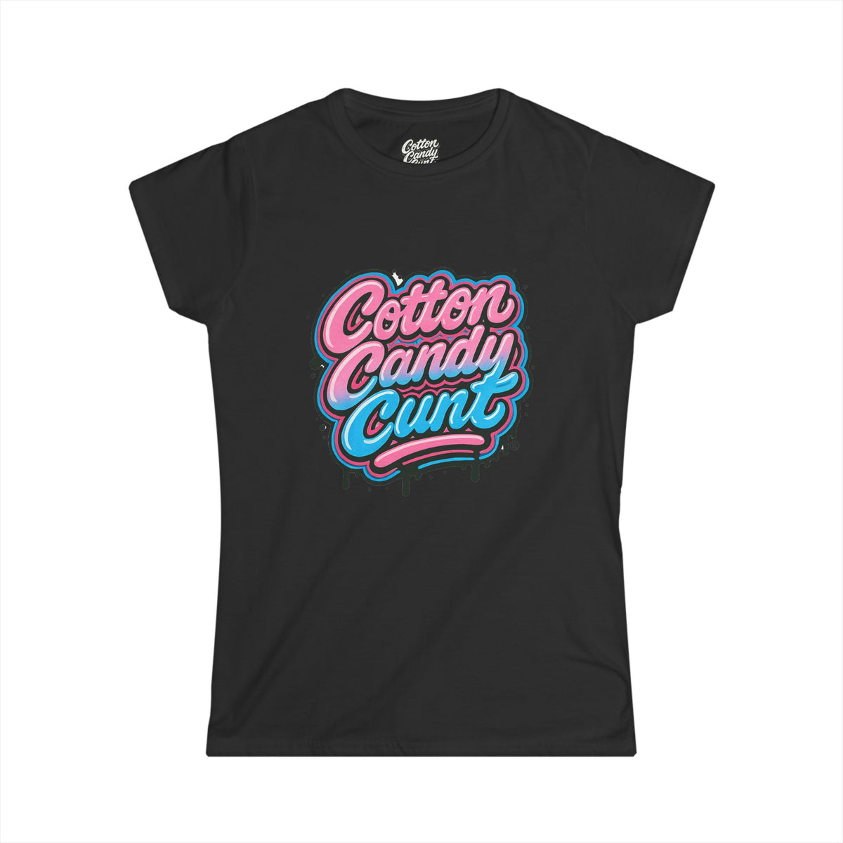 Cotton Candy Cunt Women's Fitted Tee — Design 6