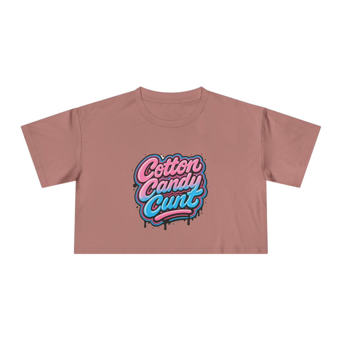 Cotton Candy Cunt Women's Crop Tee — Design 6