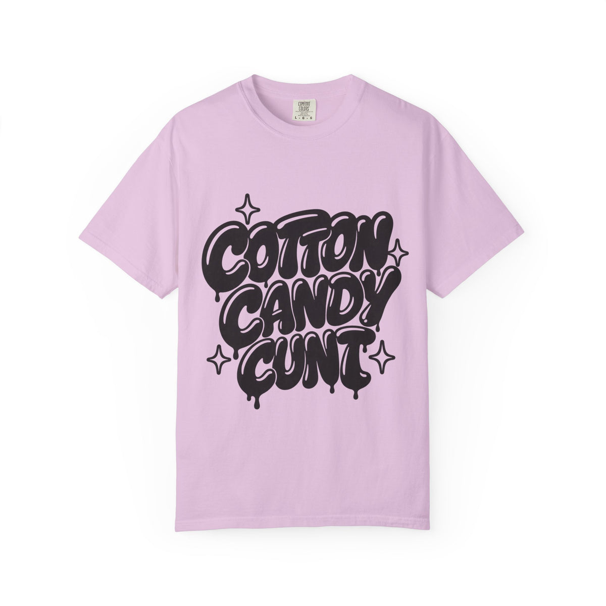 Cotton Candy Cunt Vintage-Ivory Garment-Dyed Tee — Monochrome Design 6