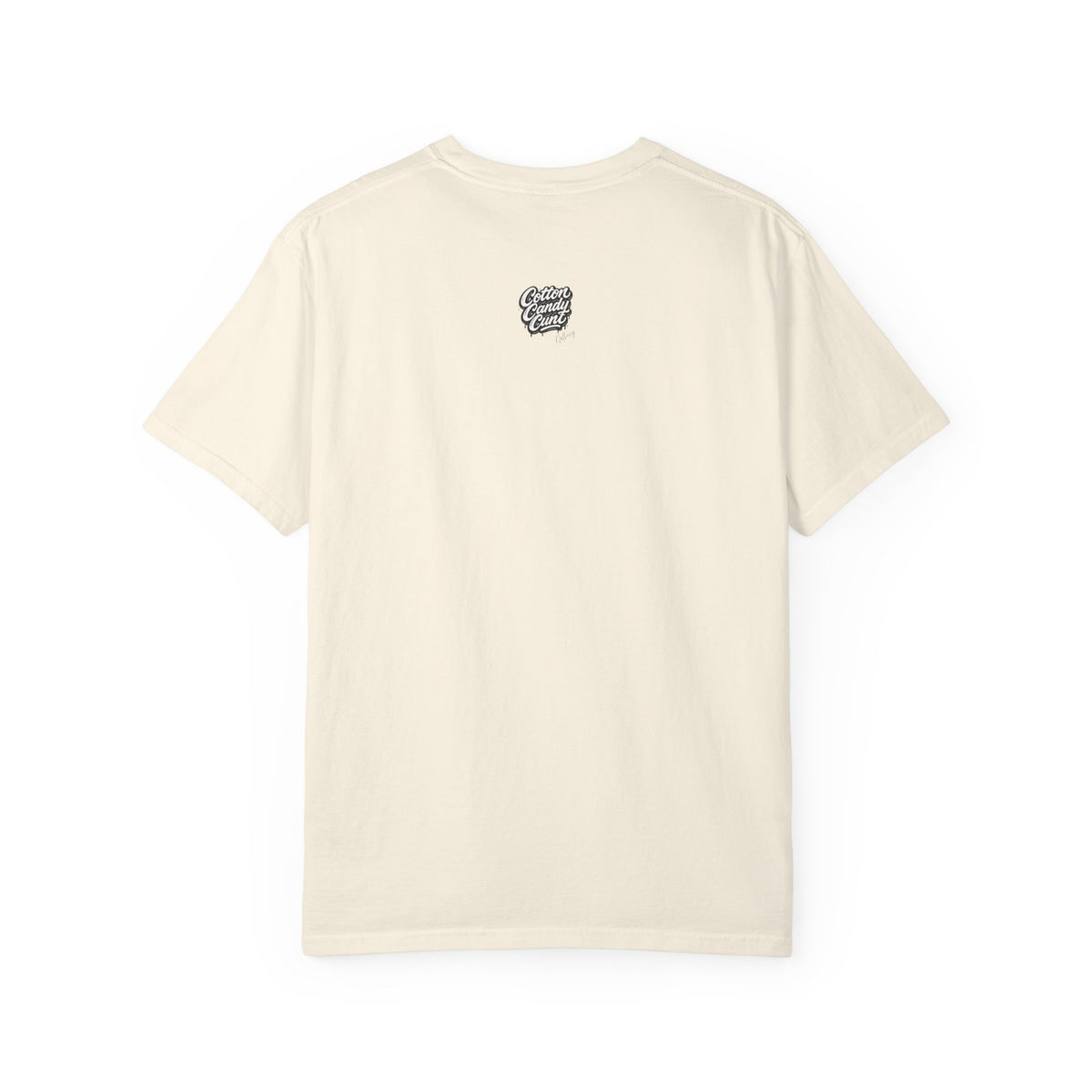 Cotton Candy Cunt Vintage-Ivory Garment-Dyed Tee — Monochrome Design 6