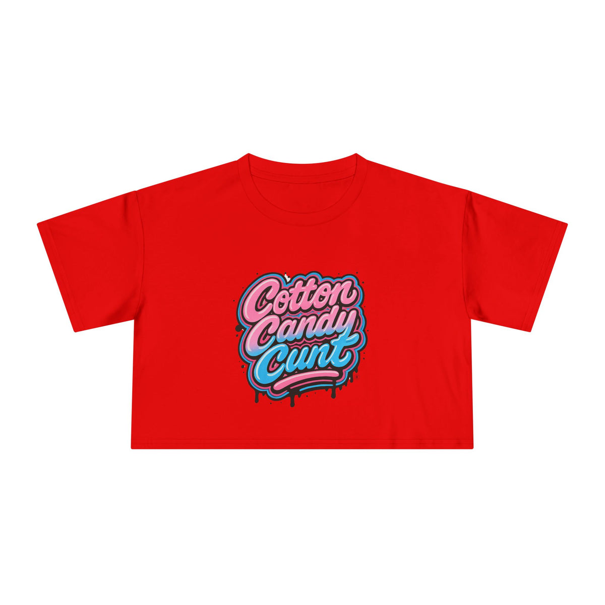 Cotton Candy Cunt Women's Crop Tee — Design 6