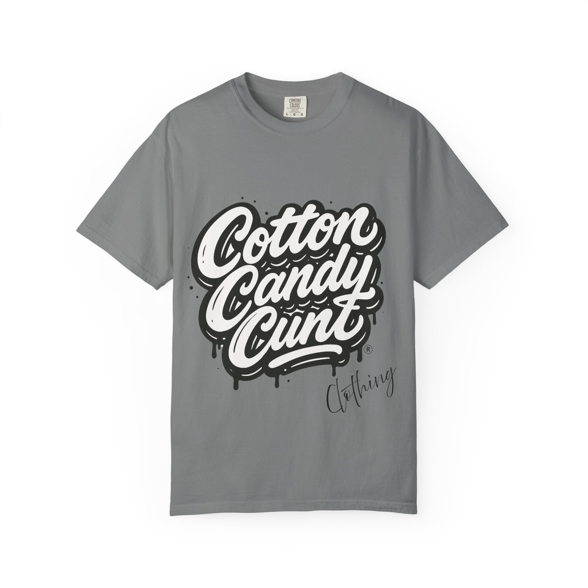 Cotton Candy Cunt Vintage-White Monochrome Tee - Ivory