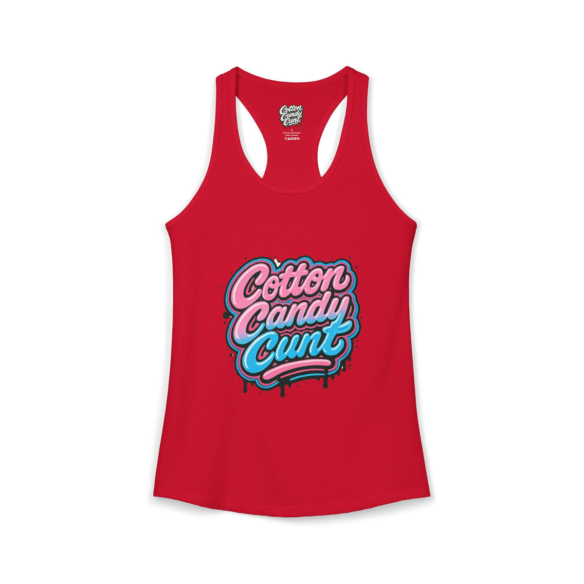Cotton Candy Cunt Women's Racerback Tank — Design 6