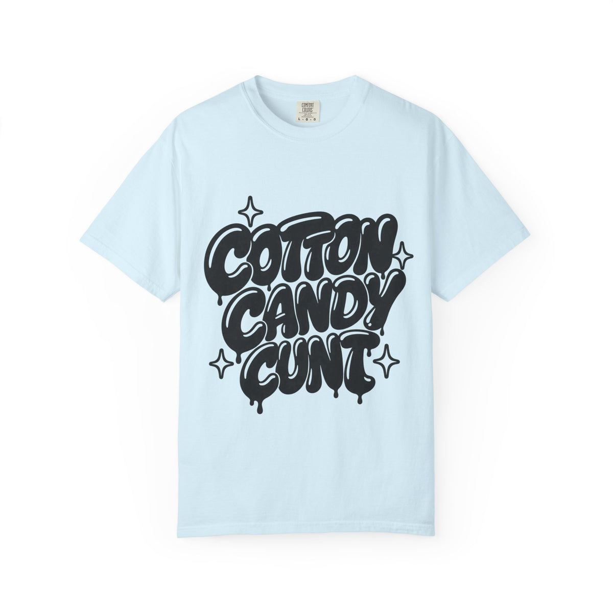 Cotton Candy Cunt Vintage-Ivory Garment-Dyed Tee — Monochrome Design 6