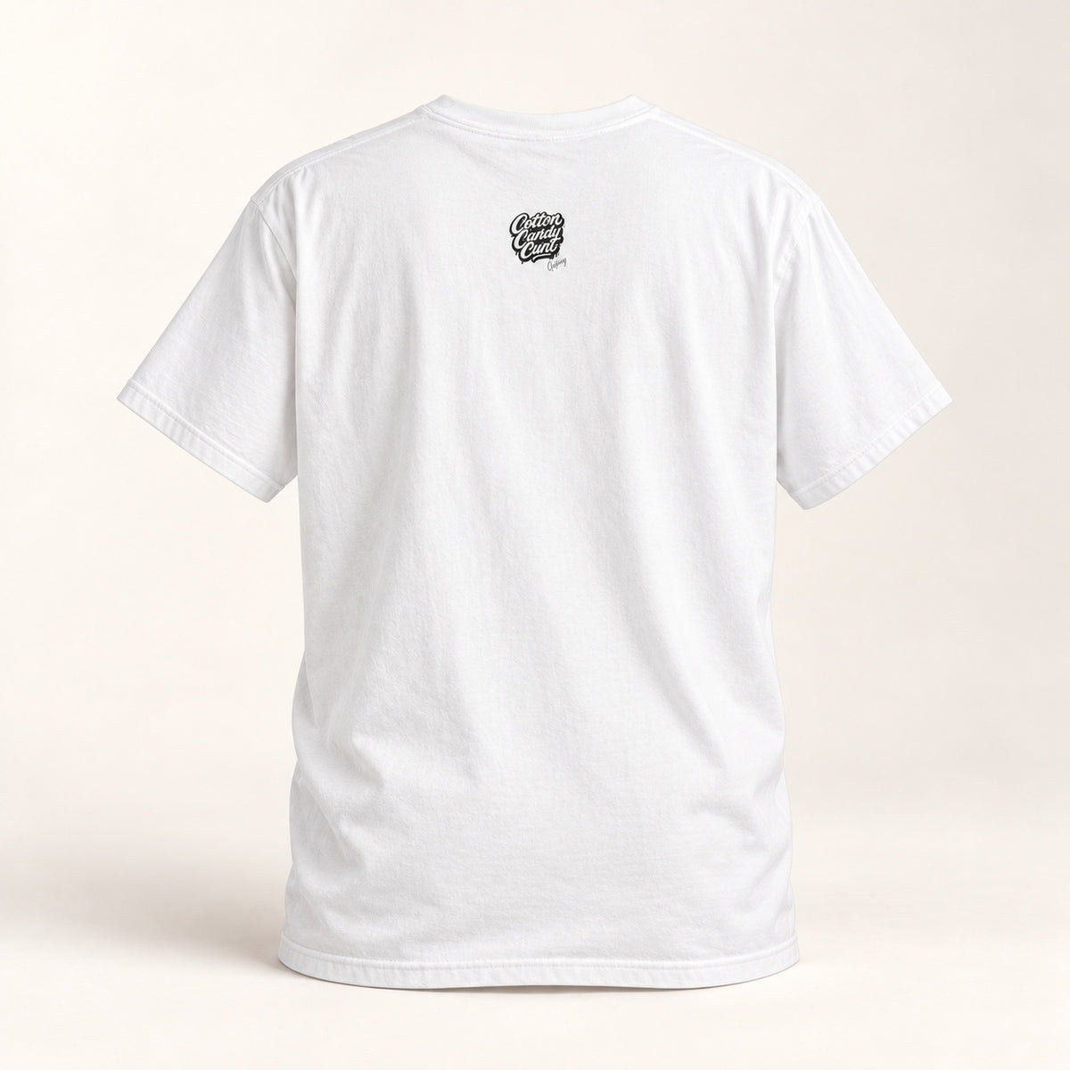 Cotton Candy Cunt Vintage-Ivory Garment-Dyed Tee — Monochrome Design 6