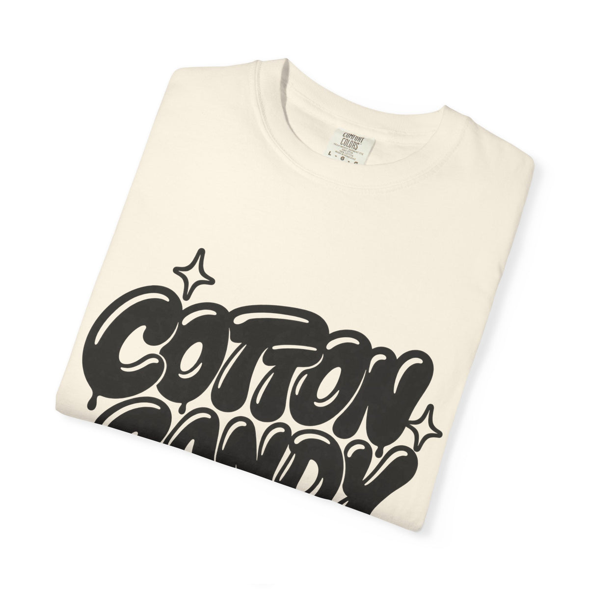 Cotton Candy Cunt Vintage-Ivory Garment-Dyed Tee — Monochrome Design 6
