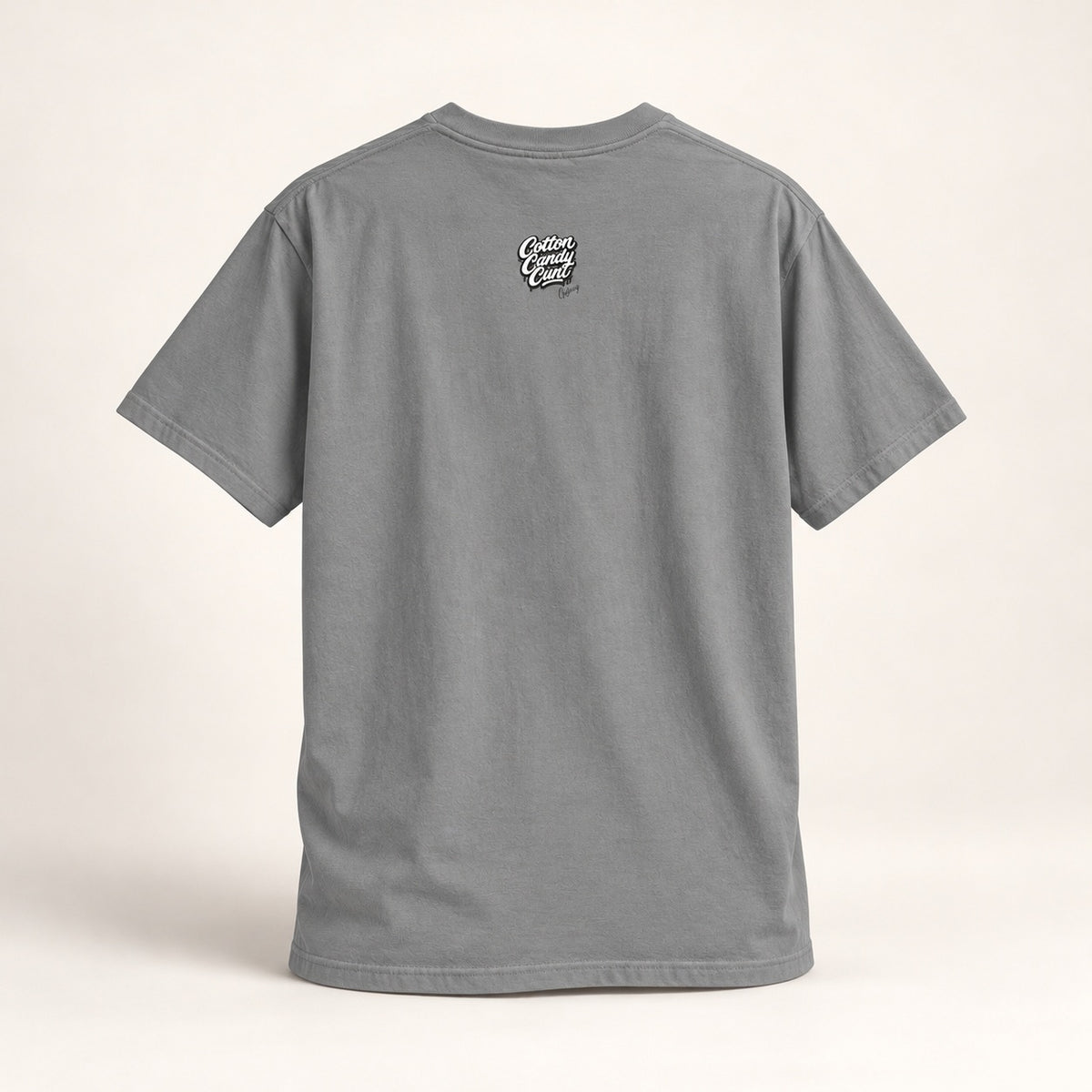 Cotton Candy Cunt Vintage-Ivory Garment-Dyed Tee — Monochrome Design 6