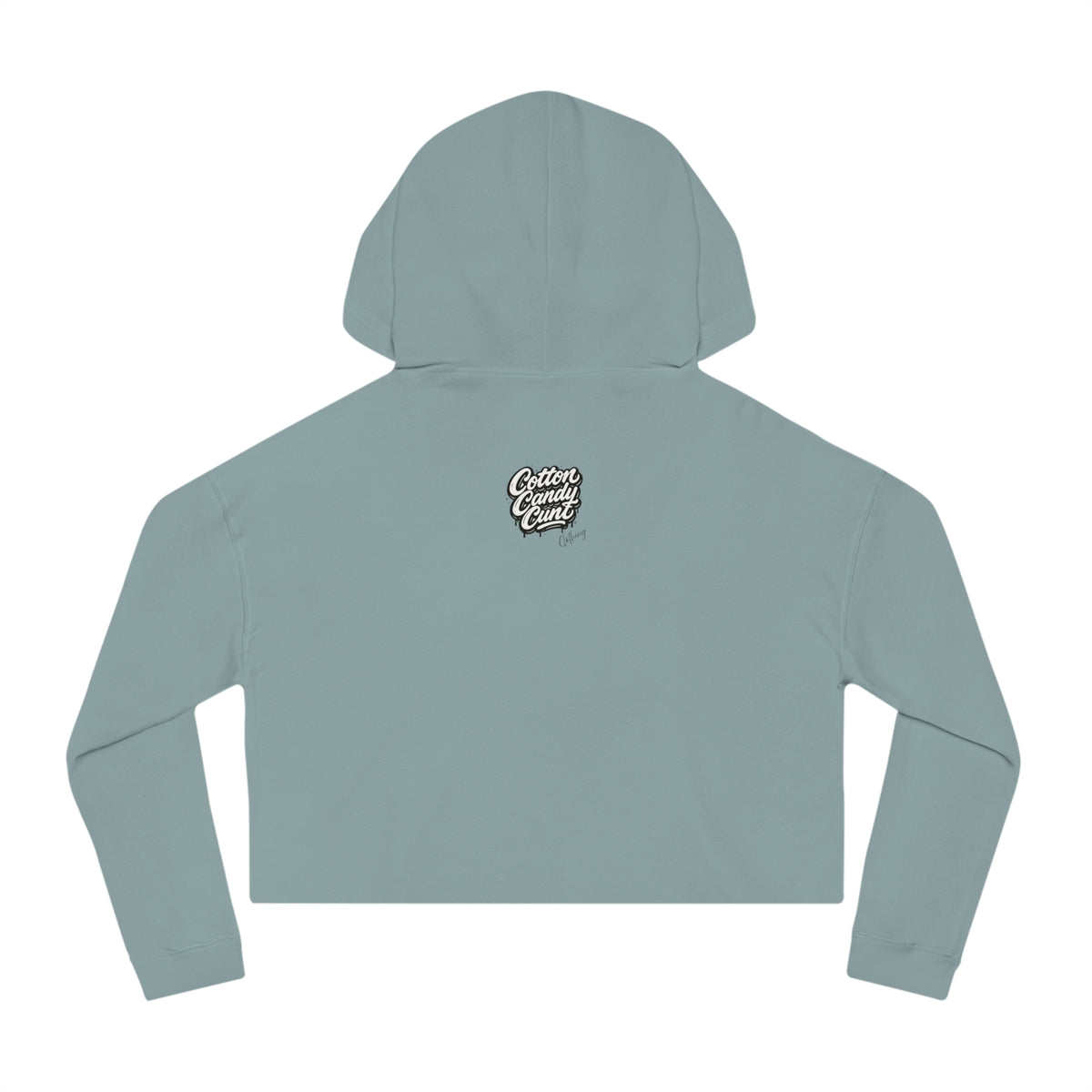 Cotton Candy Cunt Women's Blush Pink Cropped Hoodie - Centered Logo