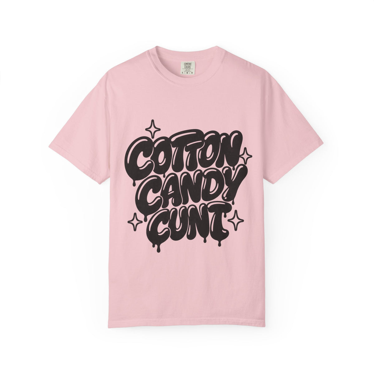 Cotton Candy Cunt Vintage-Ivory Garment-Dyed Tee — Monochrome Design 6