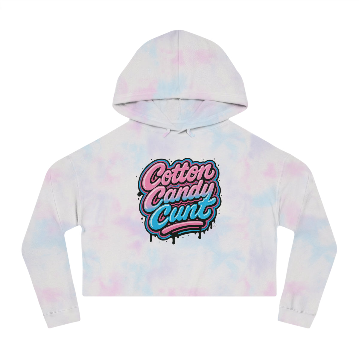Cotton Candy Cunt Women's Cotton Candy Sky Cropped Hoodie — Design 6