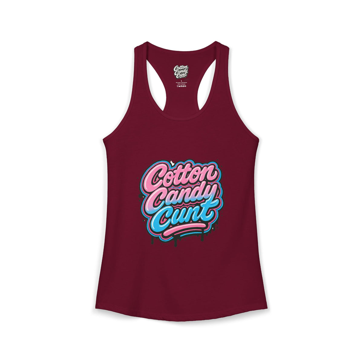 Cotton Candy Cunt Women's Racerback Tank — Design 6