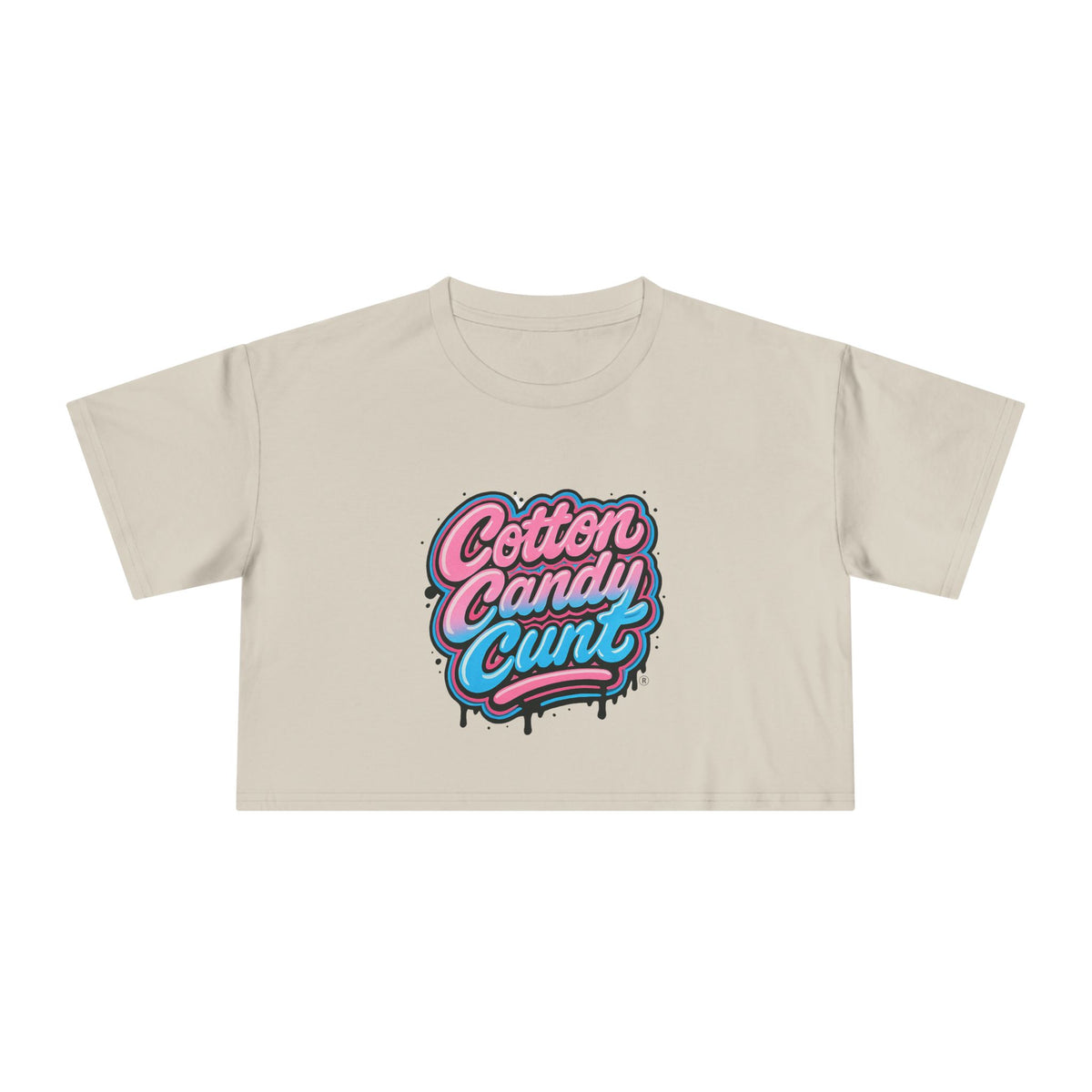 Cotton Candy Cunt Women's Crop Tee — Design 6