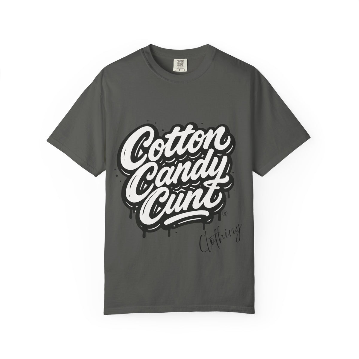 Cotton Candy Cunt Vintage-White Monochrome Tee - Ivory