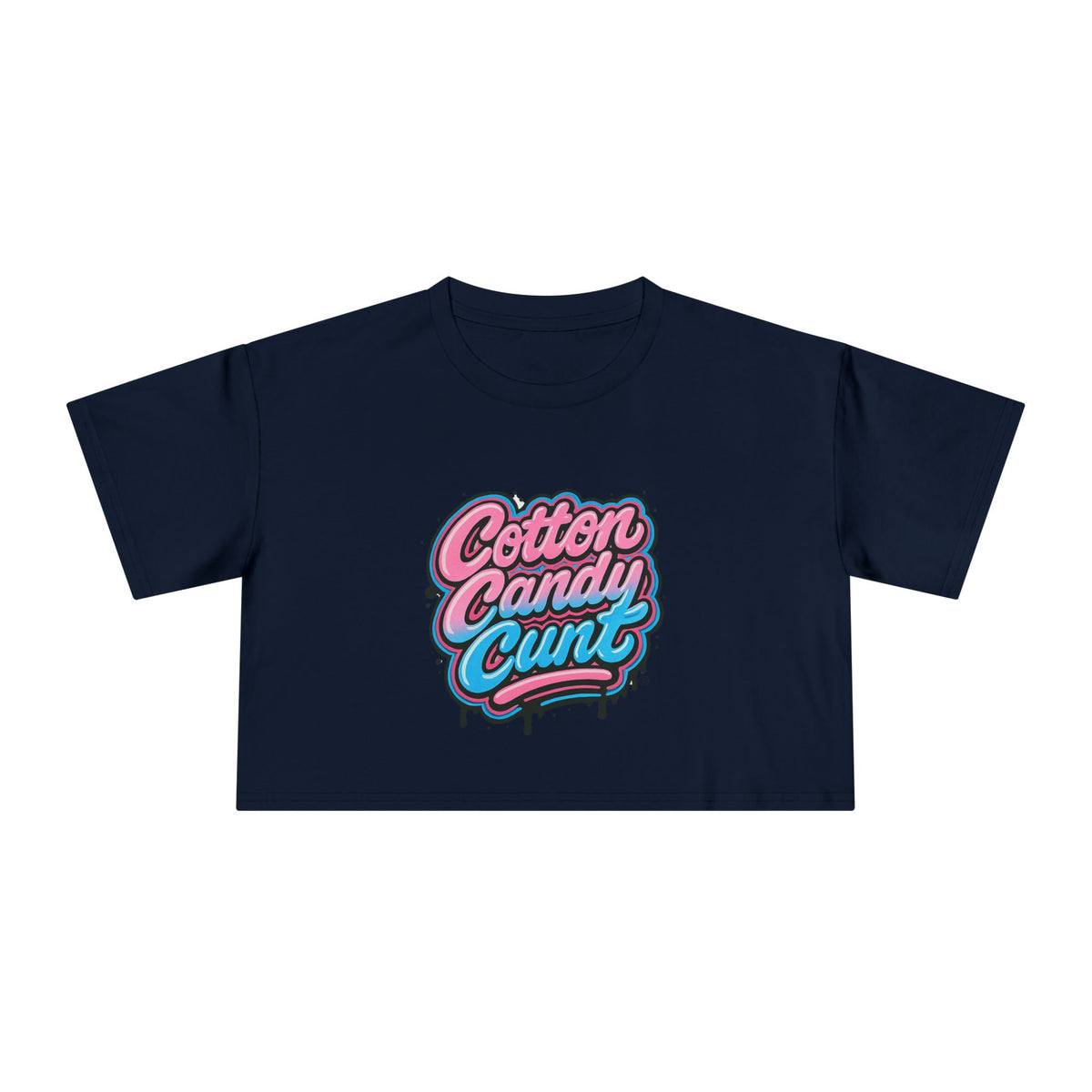 Cotton Candy Cunt Women's Crop Tee — Design 6