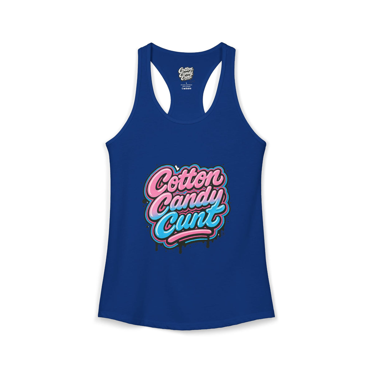 Cotton Candy Cunt Women's Racerback Tank — Design 6