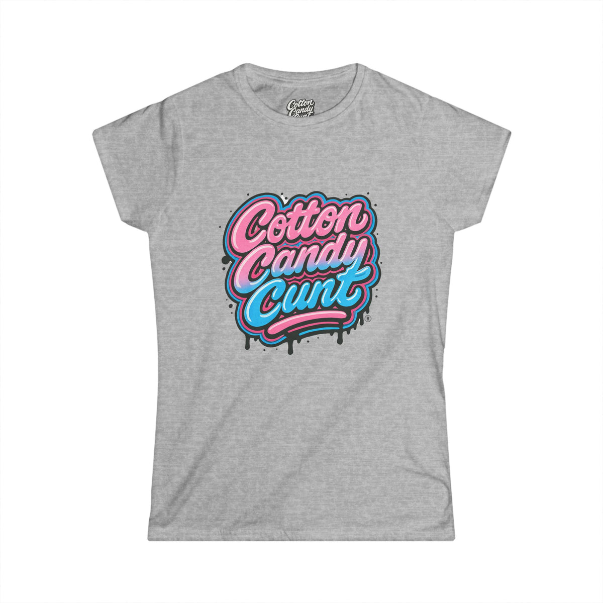 Cotton Candy Cunt Women's Fitted Tee — Design 6