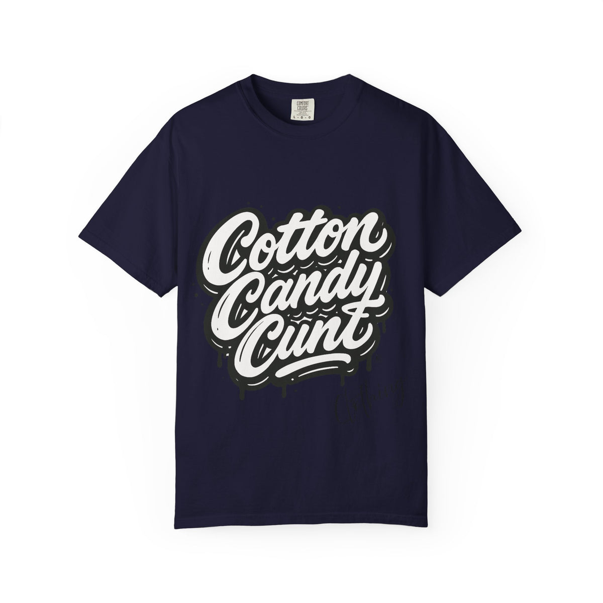Cotton Candy Cunt Vintage-White Monochrome Tee - Ivory