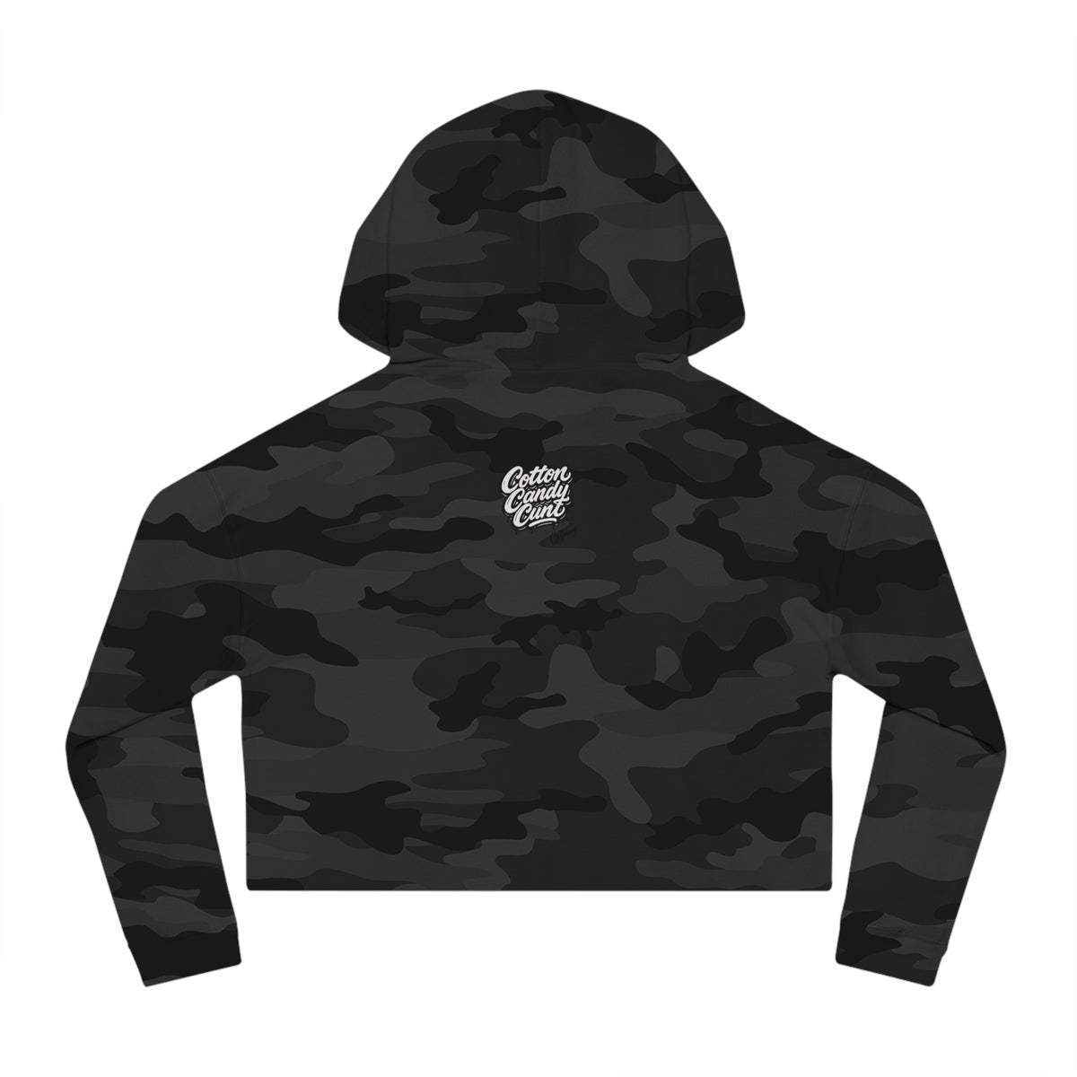 Cotton Candy Cunt Women's Blush Pink Cropped Hoodie - Centered Logo