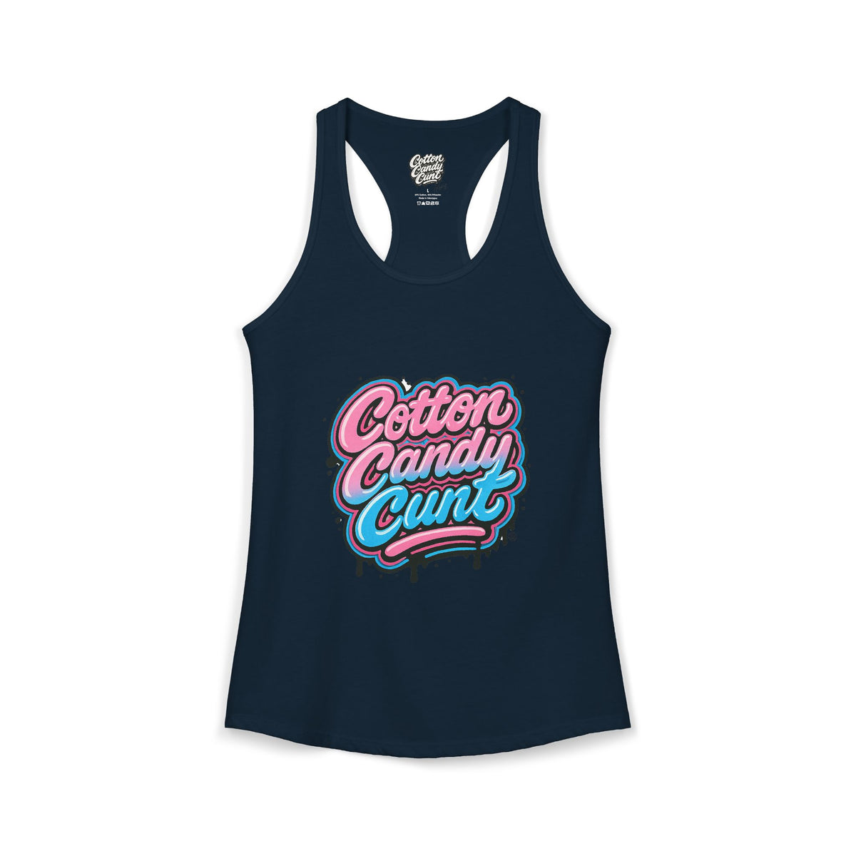 Cotton Candy Cunt Women's Racerback Tank — Design 6