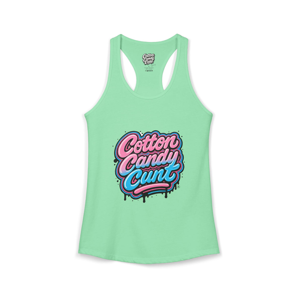 Cotton Candy Cunt Women's Racerback Tank — Design 6