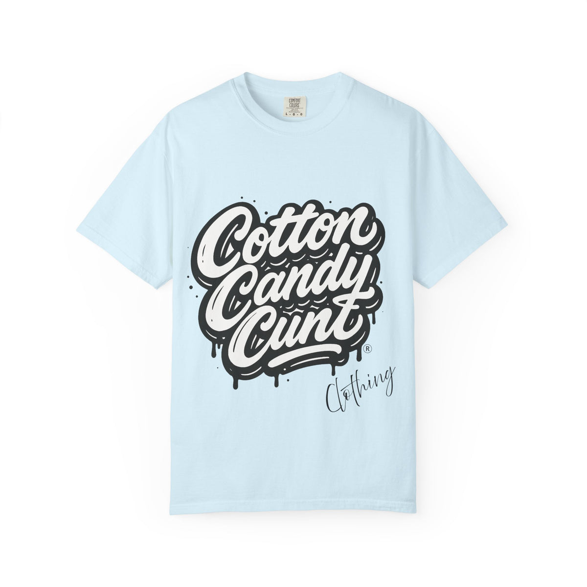 Cotton Candy Cunt Vintage-White Monochrome Tee - Ivory
