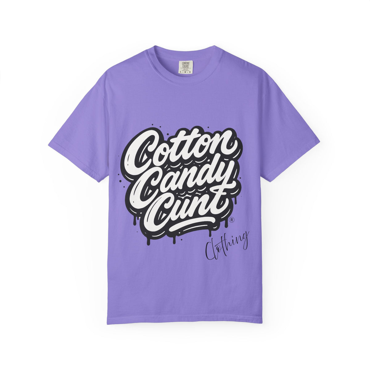 Cotton Candy Cunt Vintage-White Monochrome Tee - Ivory