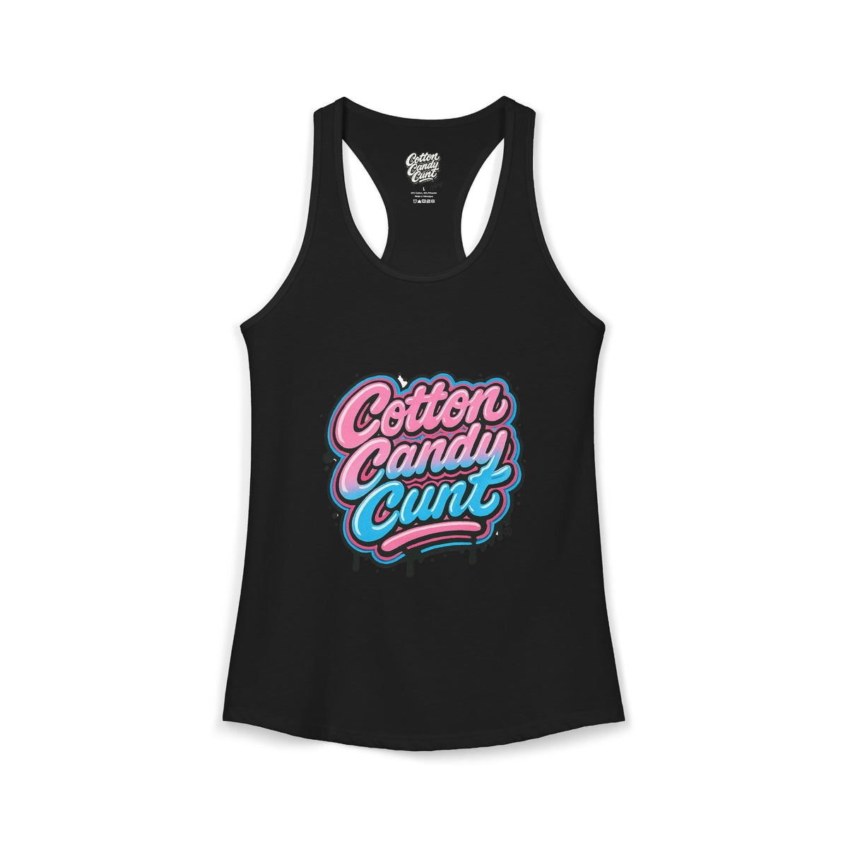 Cotton Candy Cunt Women's Racerback Tank — Design 6