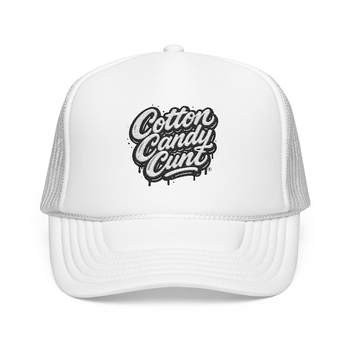 Cotton Candy Cunt Light Pink Trucker Hat — Design 6