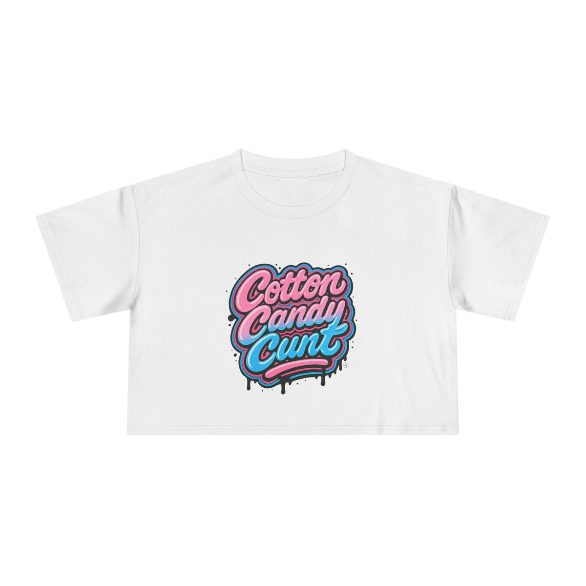 Cotton Candy Cunt Women's Crop Tee — Design 6