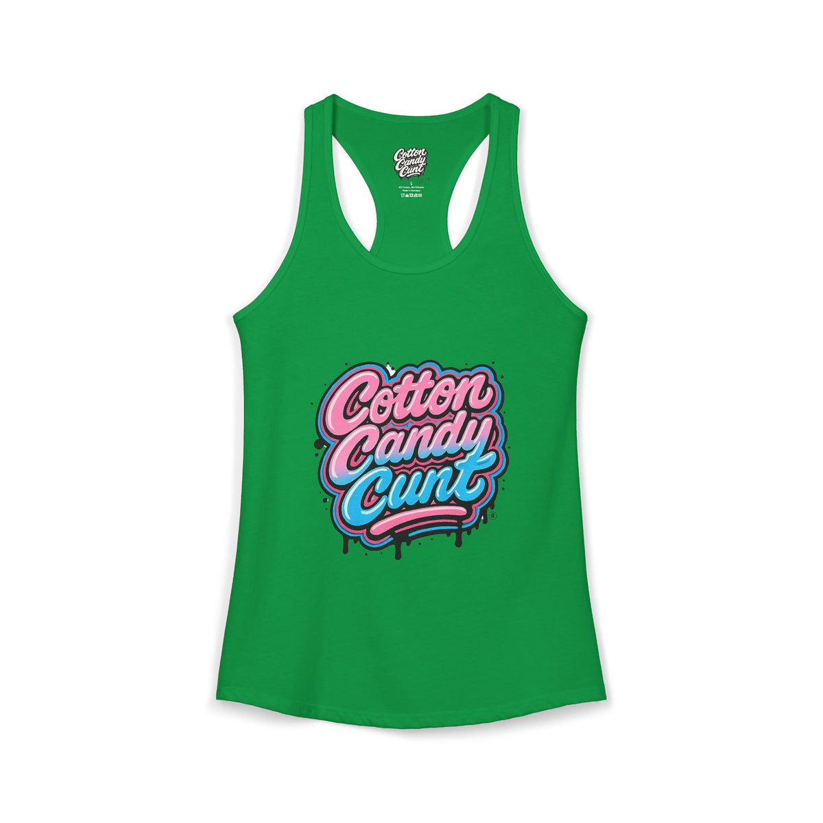Cotton Candy Cunt Women's Racerback Tank — Design 6