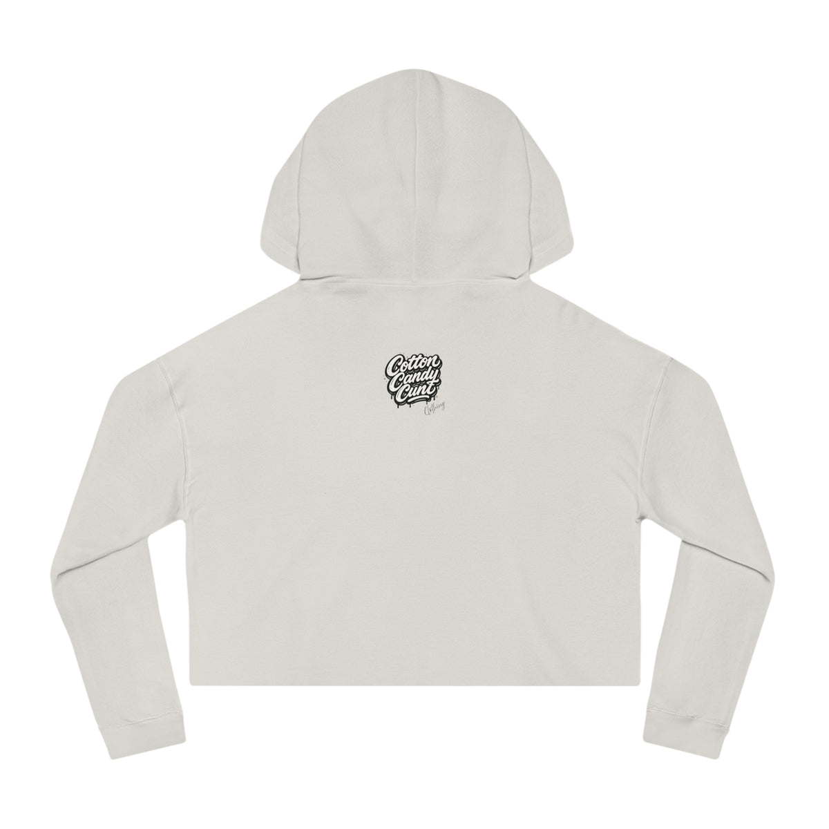 Cotton Candy Cunt Women's Blush Pink Cropped Hoodie - Centered Logo