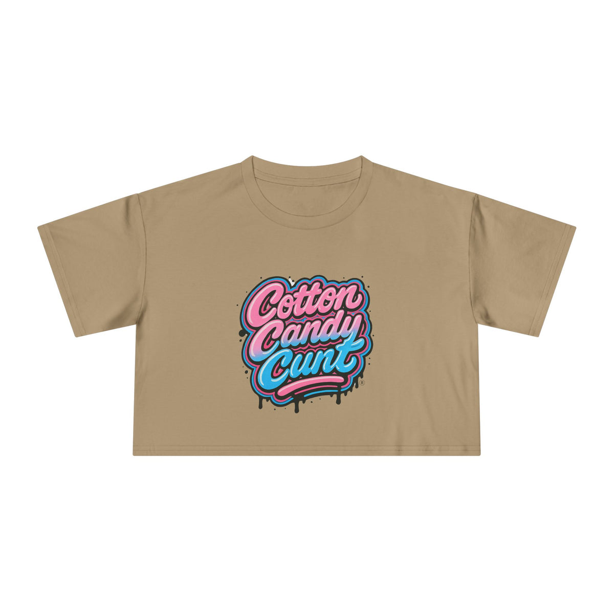 Cotton Candy Cunt Women's Crop Tee — Design 6