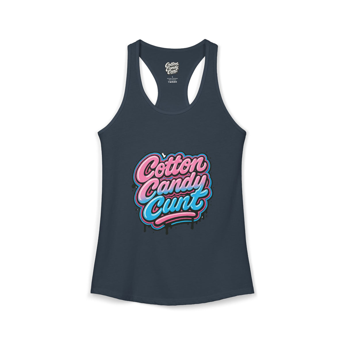 Cotton Candy Cunt Women's Racerback Tank — Design 6