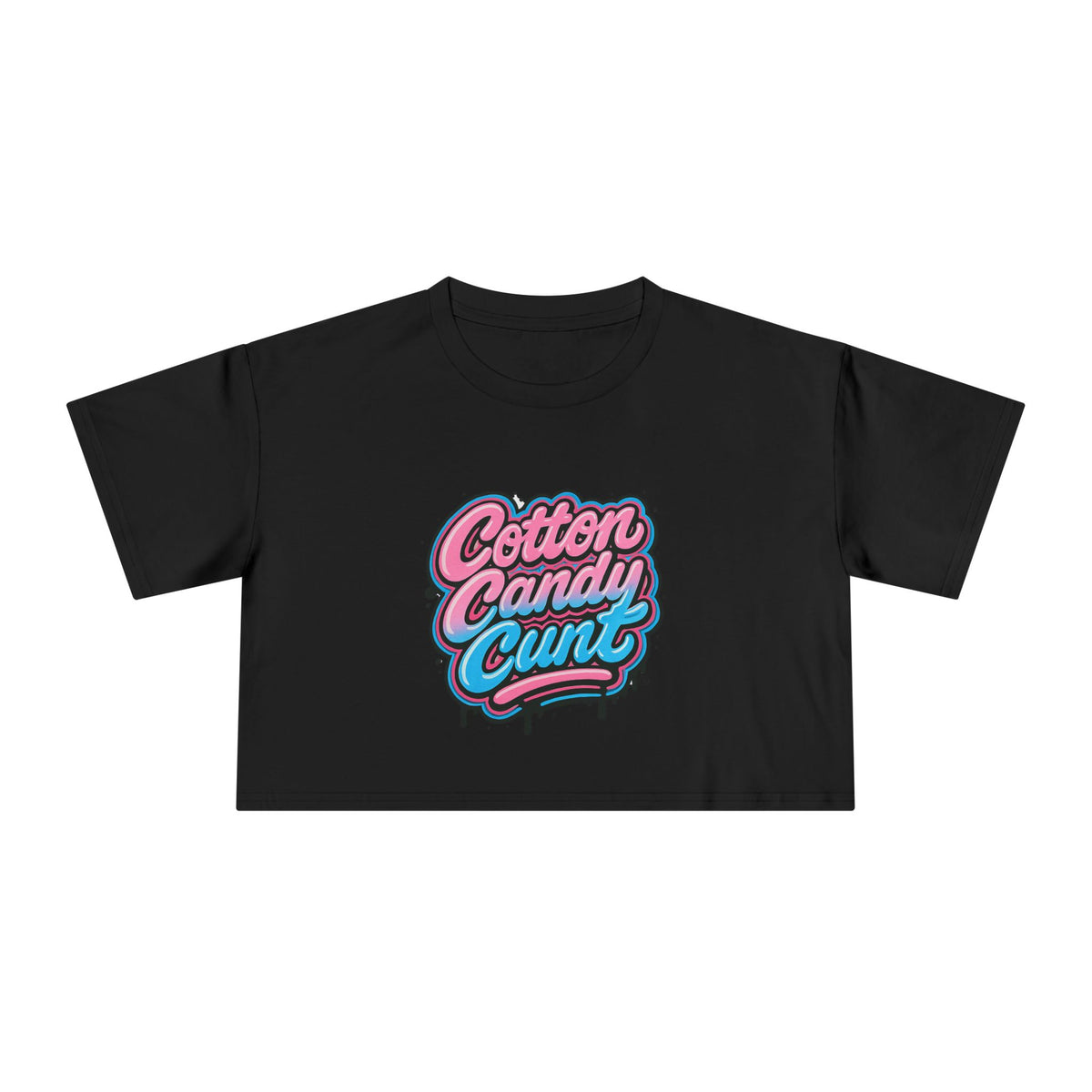 Cotton Candy Cunt Women's Crop Tee — Design 6