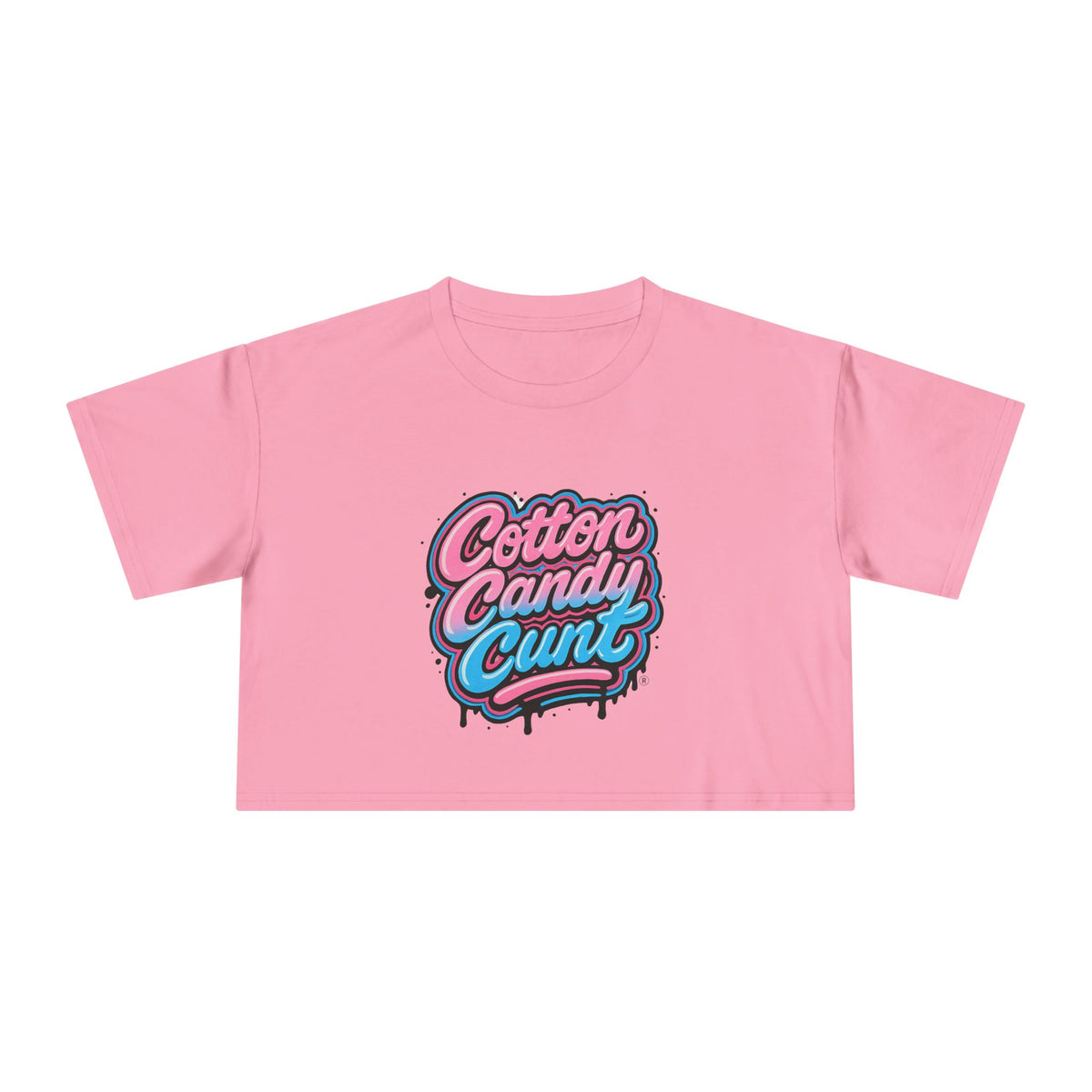 Cotton Candy Cunt Women's Crop Tee — Design 6